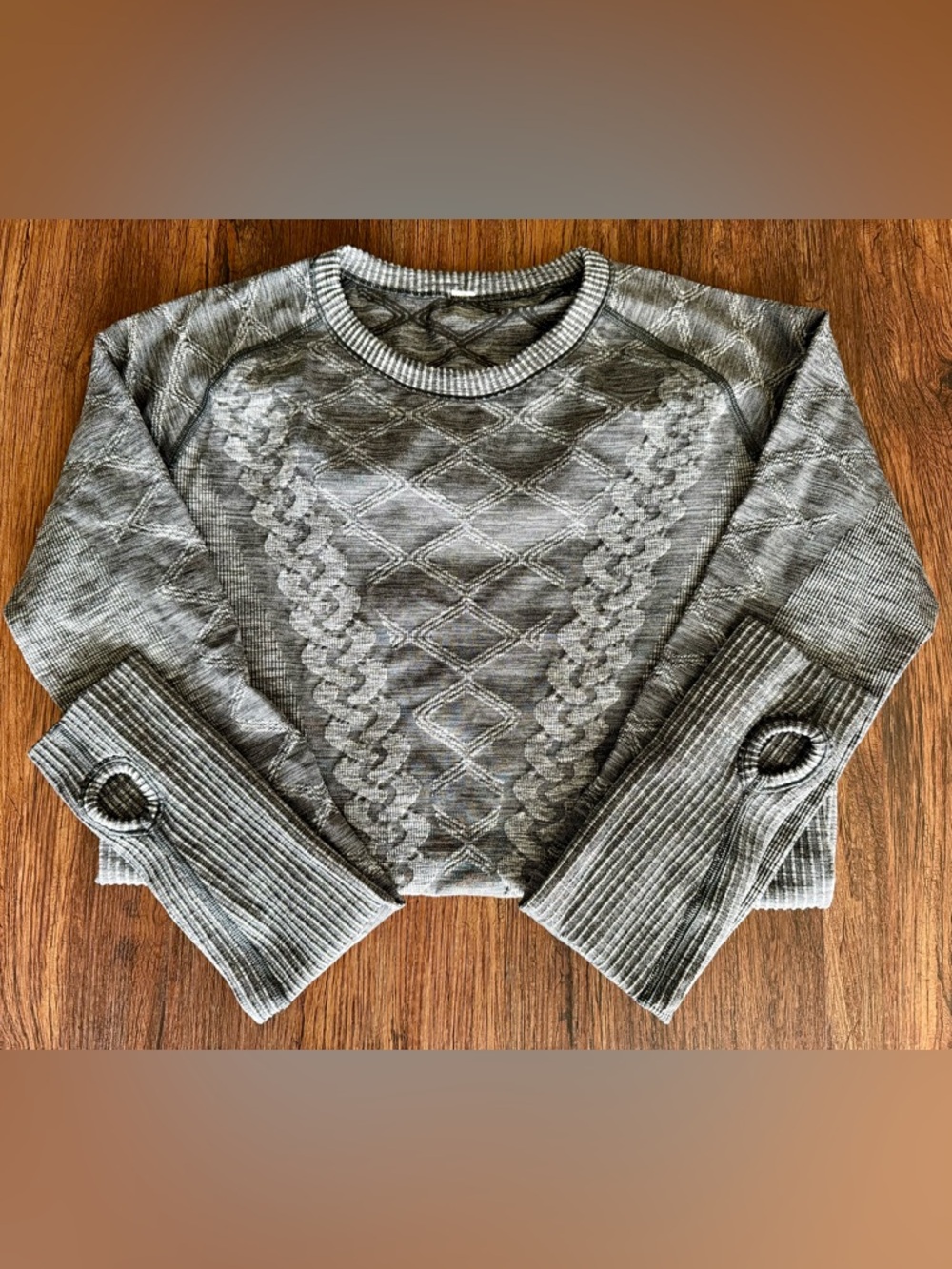 Lululemon Long Sleeve Heathered Gray Sz 8